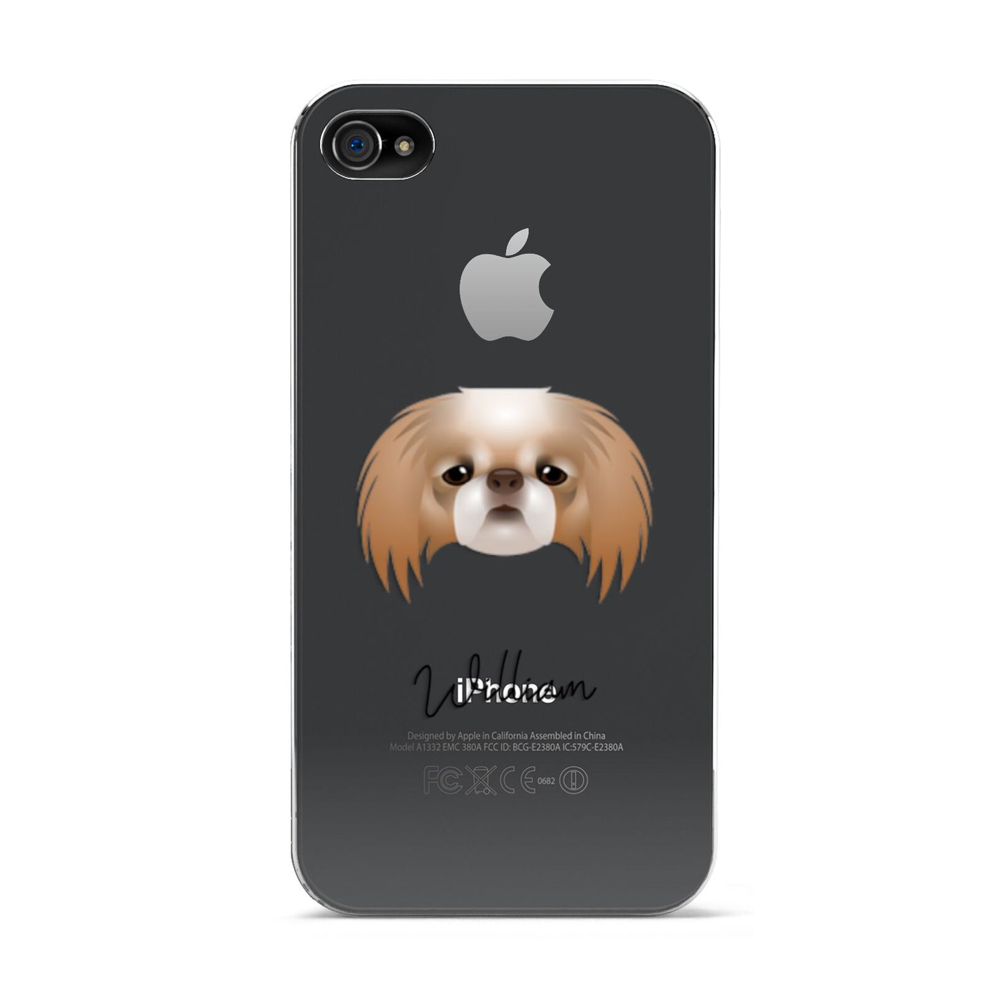 Japanese Chin Personalised Apple iPhone 4s Case