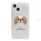 Japanese Chin Personalised iPhone 13 Mini Clear Bumper Case