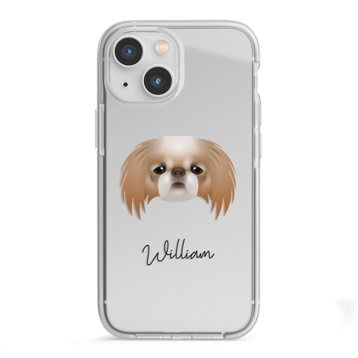 Japanese Chin Personalised iPhone 13 Mini TPU Impact Case with White Edges