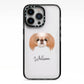 Japanese Chin Personalised iPhone 13 Pro Black Impact Case on Silver phone