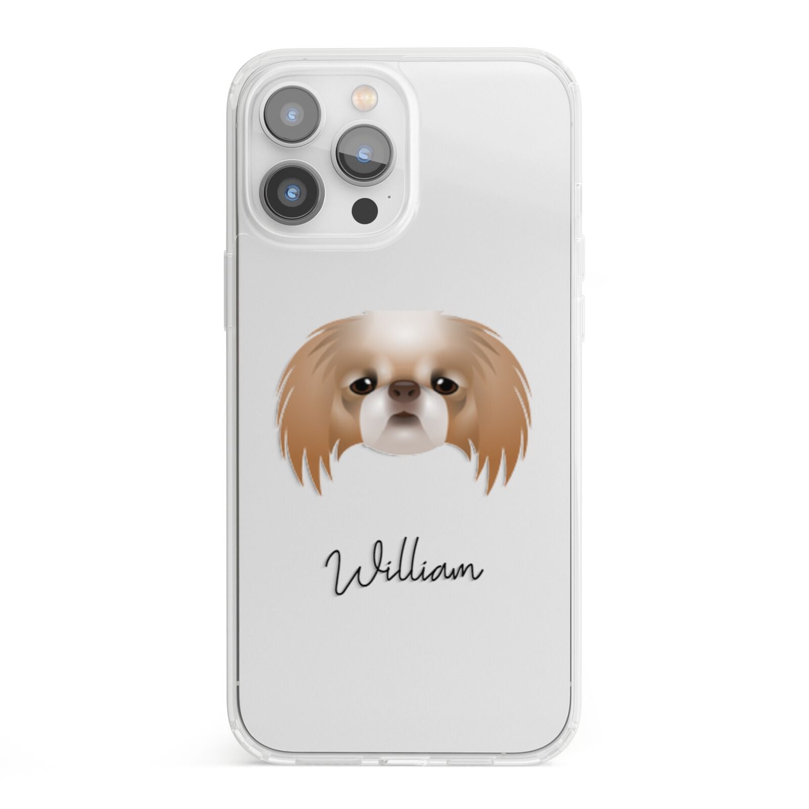 Japanese Chin Personalised iPhone 13 Pro Max Clear Bumper Case