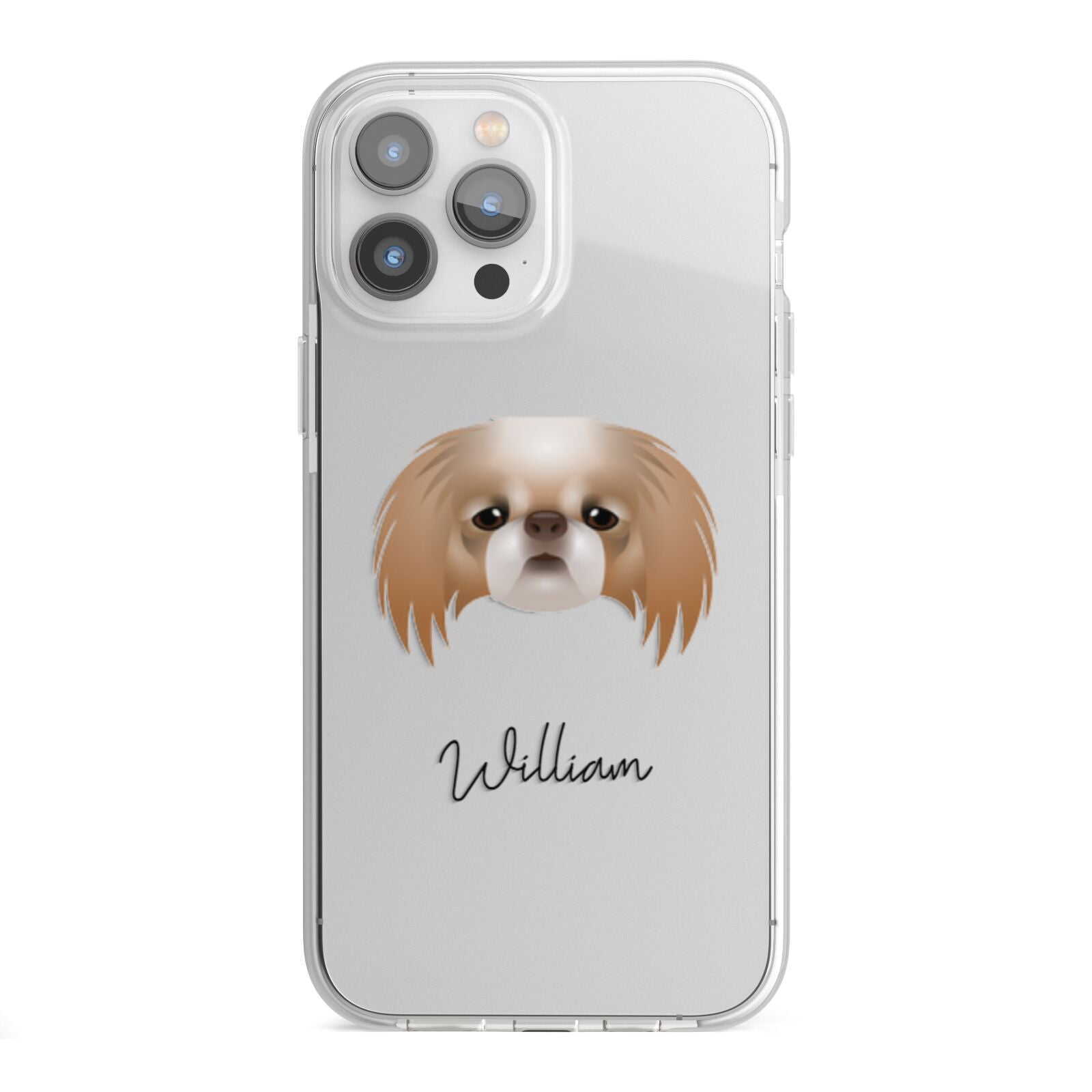 Japanese Chin Personalised iPhone 13 Pro Max TPU Impact Case with White Edges