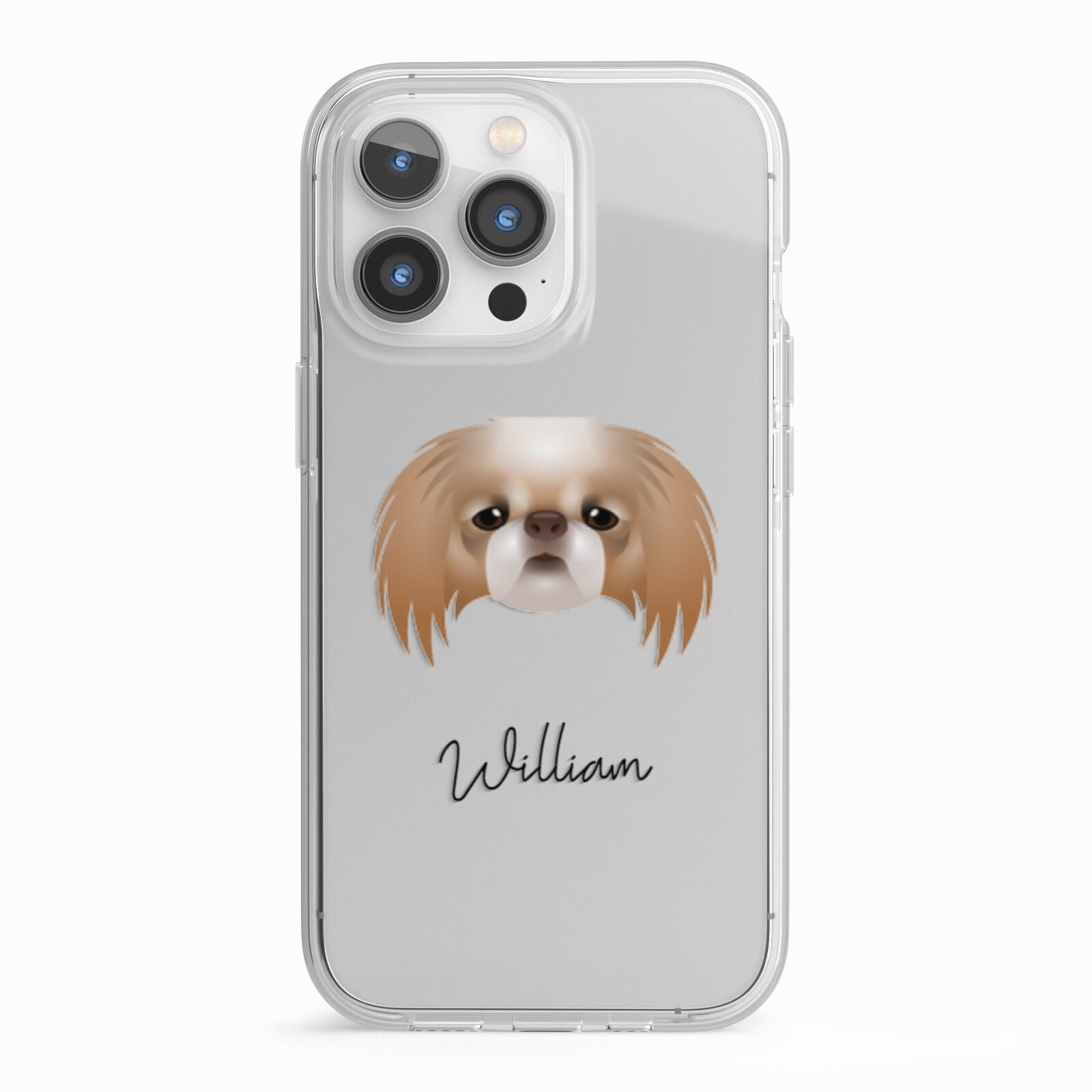 Japanese Chin Personalised iPhone 13 Pro TPU Impact Case with White Edges