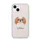 Japanese Chin Personalised iPhone 14 Clear Tough Case Starlight