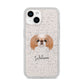 Japanese Chin Personalised iPhone 14 Glitter Tough Case Starlight