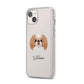 Japanese Chin Personalised iPhone 14 Plus Clear Tough Case Starlight Angled Image