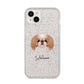 Japanese Chin Personalised iPhone 14 Plus Glitter Tough Case Starlight