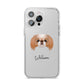 Japanese Chin Personalised iPhone 14 Pro Max Clear Tough Case Silver