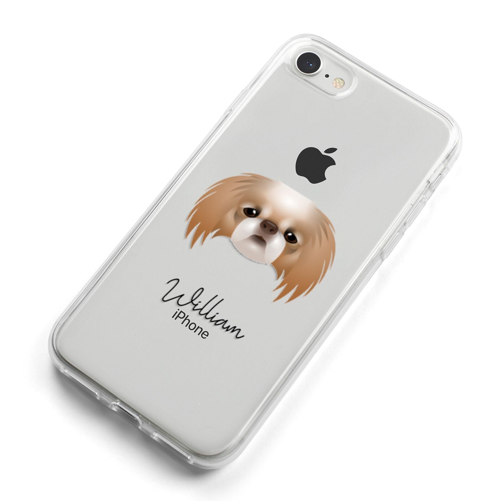 Japanese Chin Personalised iPhone 8 Bumper Case on Silver iPhone Alternative Image