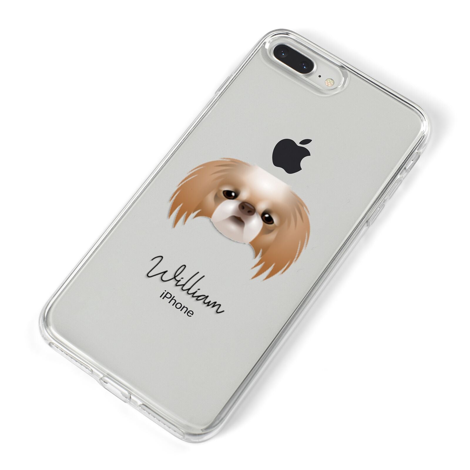 Japanese Chin Personalised iPhone 8 Plus Bumper Case on Silver iPhone Alternative Image