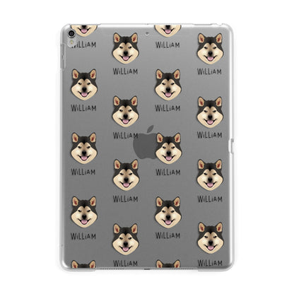 Japanese Shiba Icon with Name Apple iPad Silver Case