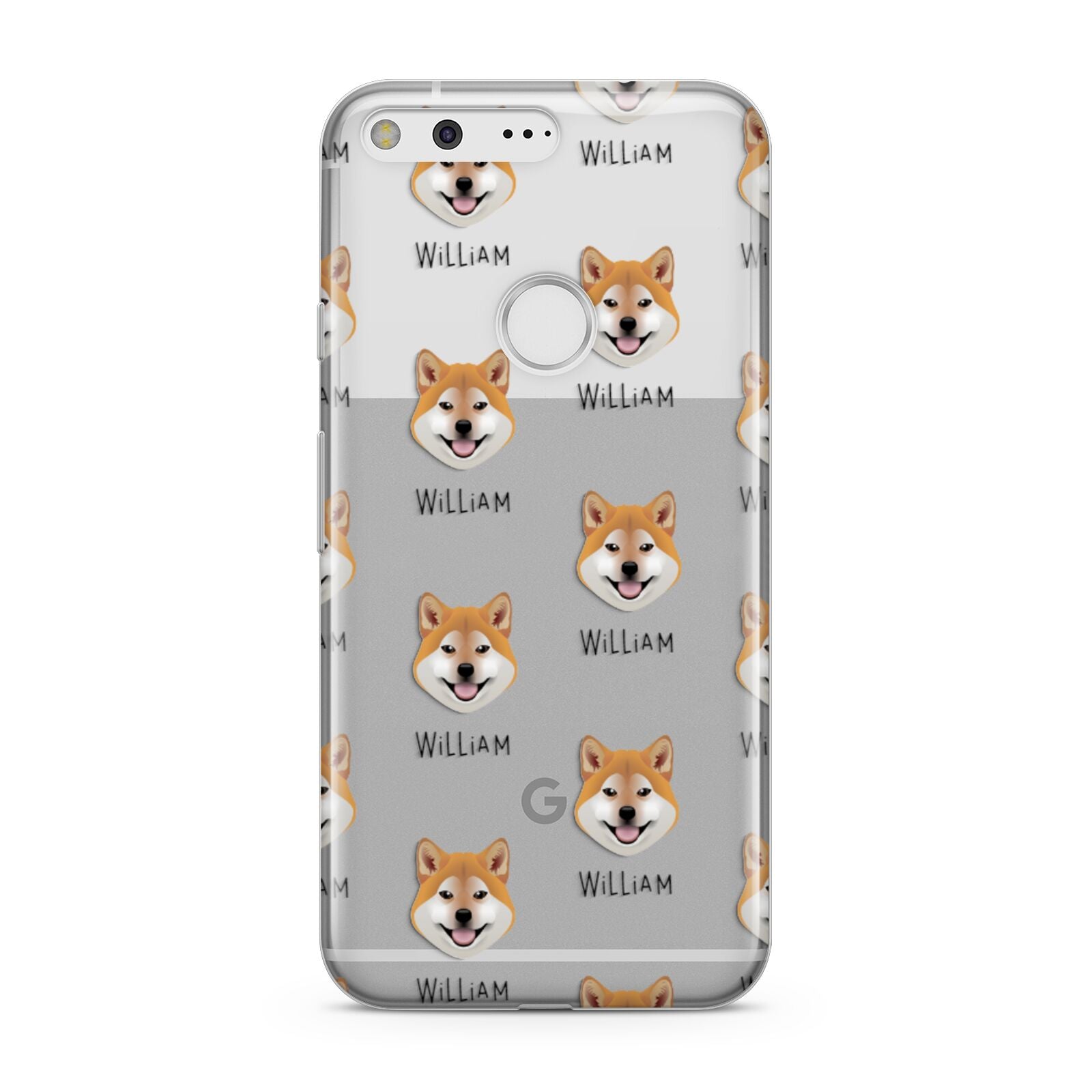 Japanese Shiba Icon with Name Google Pixel Case