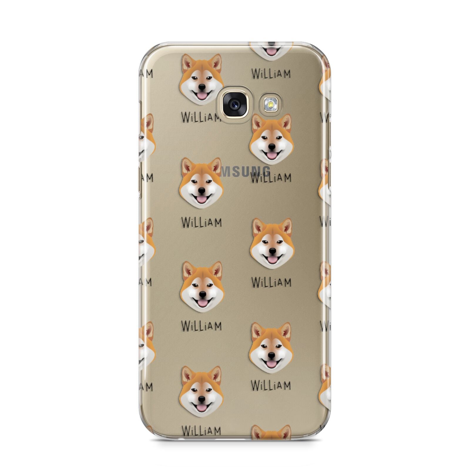 Japanese Shiba Icon with Name Samsung Galaxy A5 2017 Case on gold phone