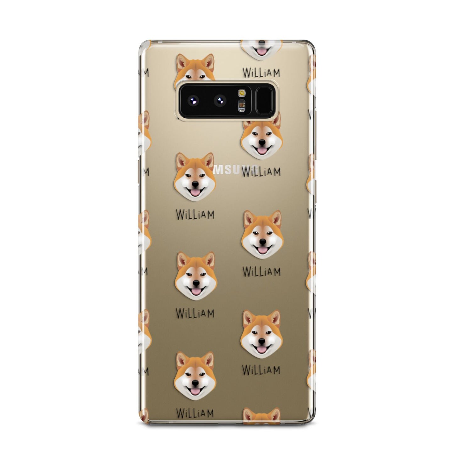 Japanese Shiba Icon with Name Samsung Galaxy Note 8 Case
