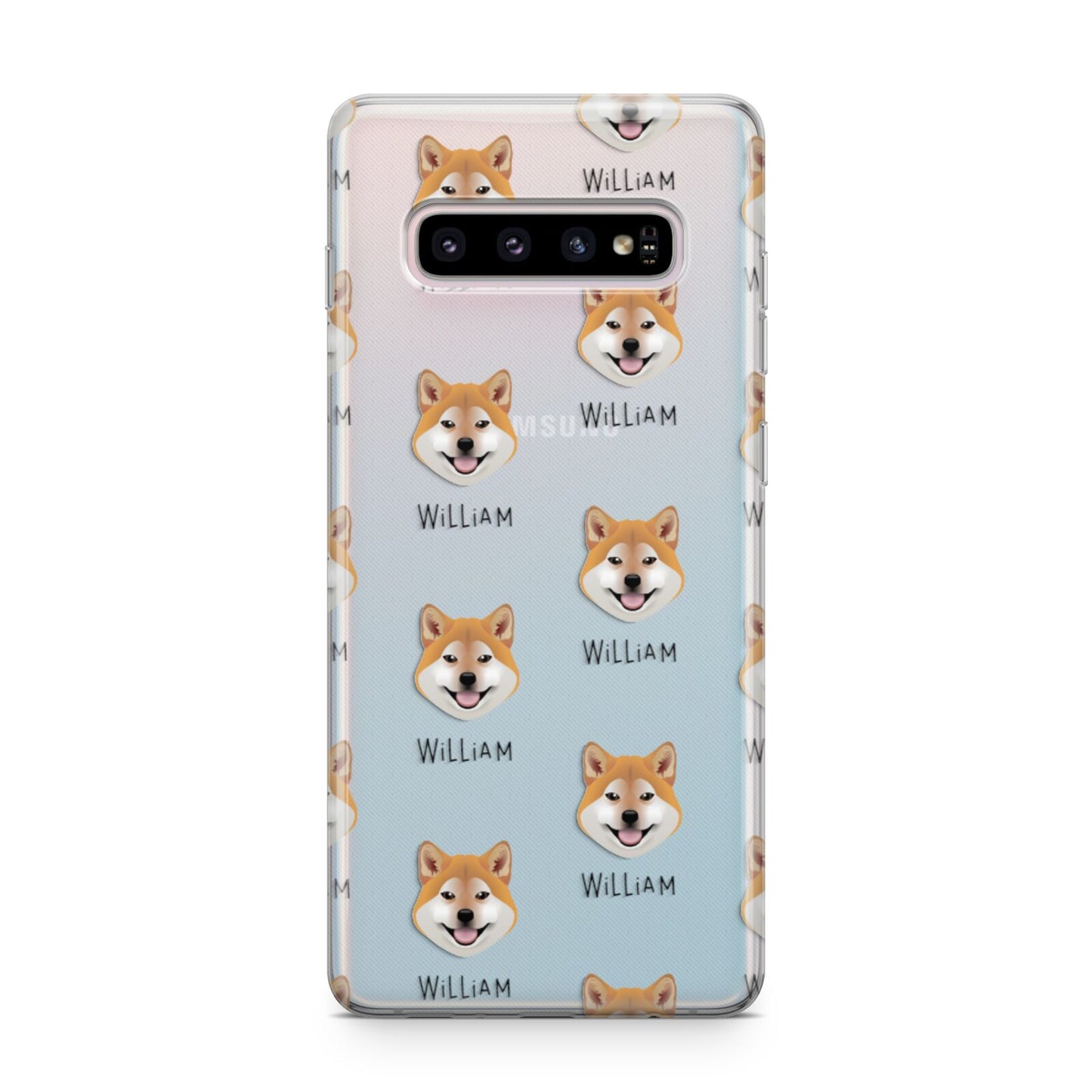 Japanese Shiba Icon with Name Samsung Galaxy S10 Plus Case