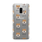 Japanese Shiba Icon with Name Samsung Galaxy S9 Plus Case on Silver phone