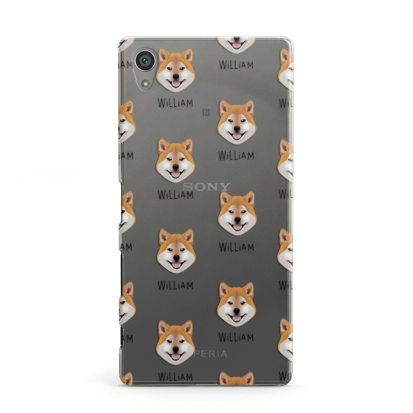 Japanese Shiba Icon with Name Sony Xperia Case