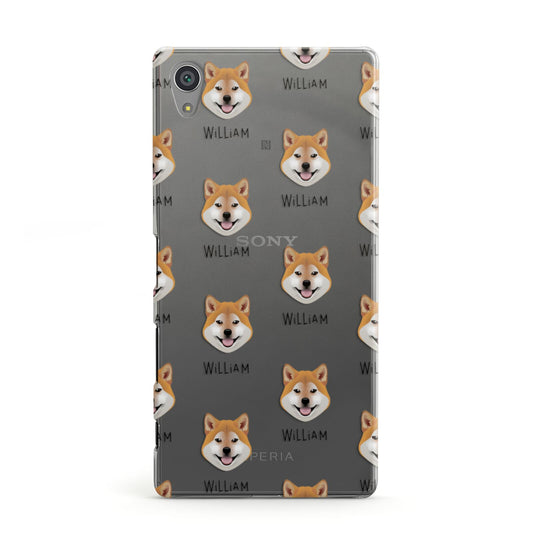 Japanese Shiba Icon with Name Sony Xperia Case