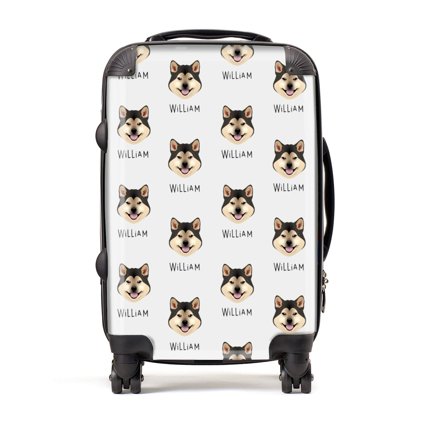 Japanese Shiba Icon with Name Suitcase