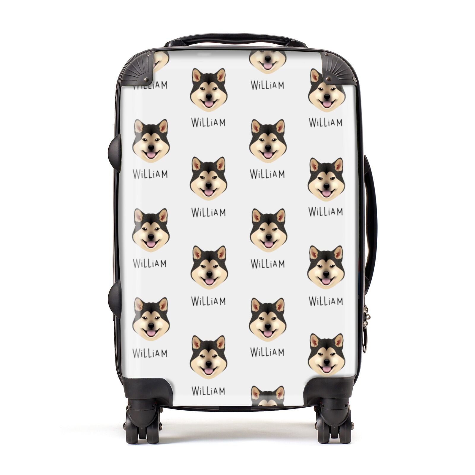 Japanese Shiba Icon with Name Suitcase