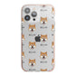 Japanese Shiba Icon with Name iPhone 13 Pro Max TPU Impact Case with Pink Edges