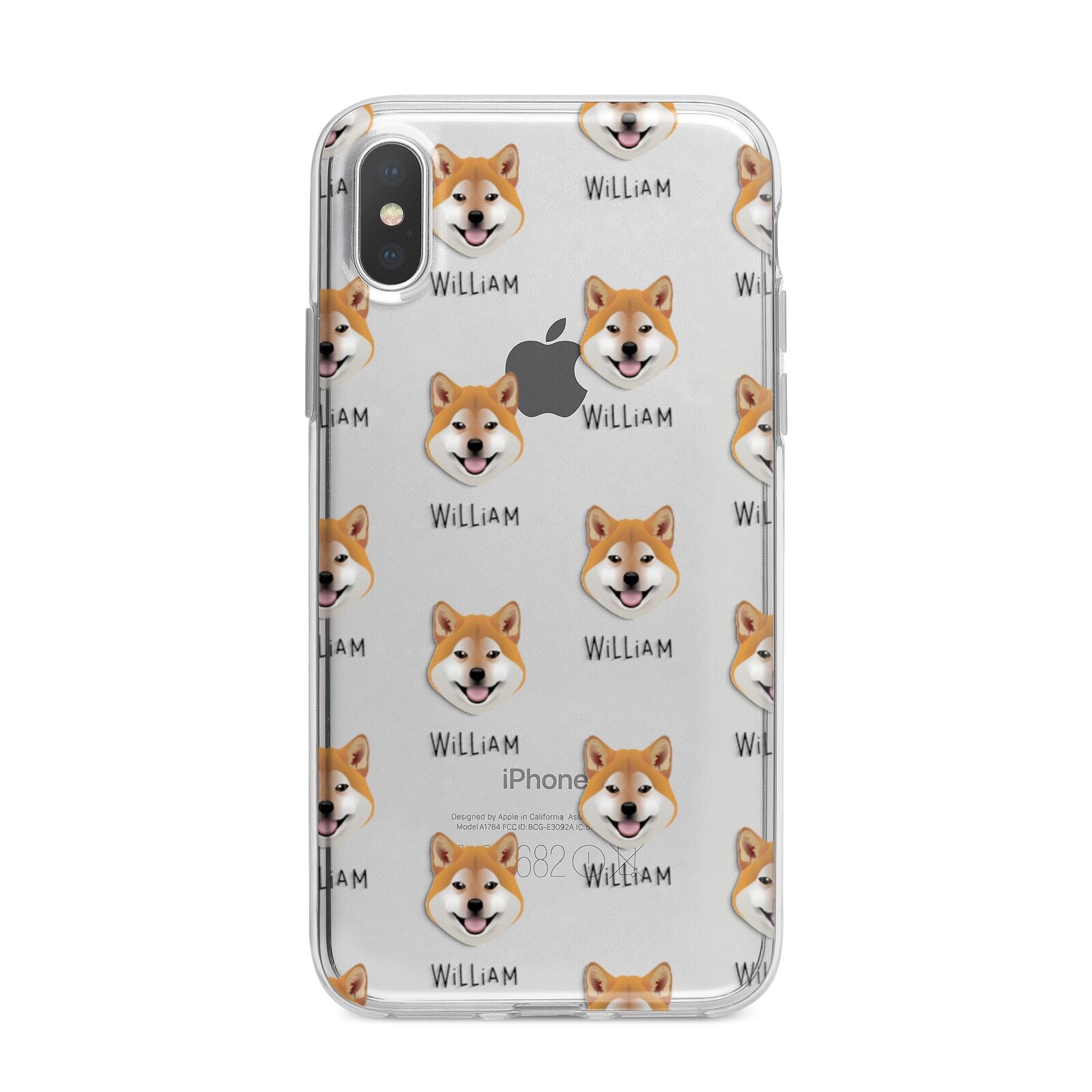 Japanese Shiba Icon with Name iPhone X Bumper Case on Silver iPhone Alternative Image 1