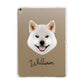 Japanese Shiba Personalised Apple iPad Gold Case