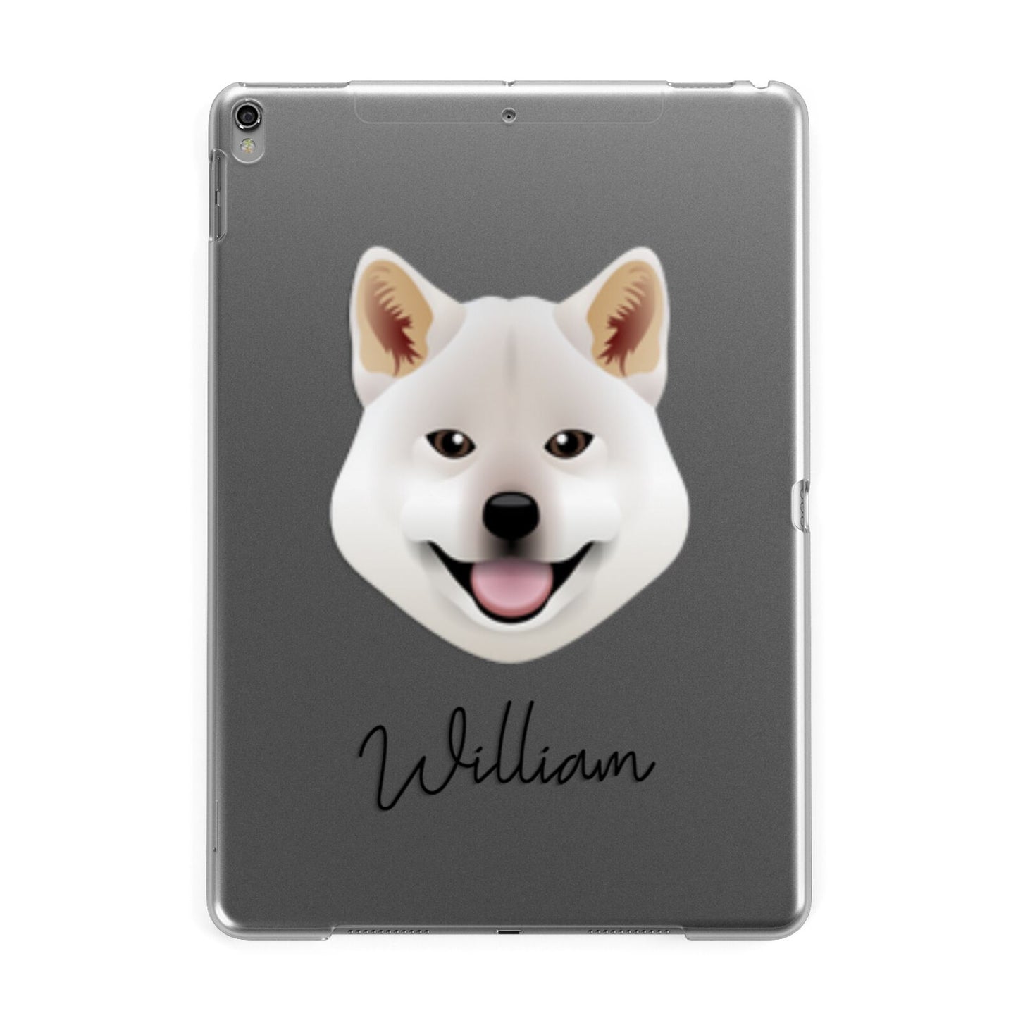 Japanese Shiba Personalised Apple iPad Grey Case