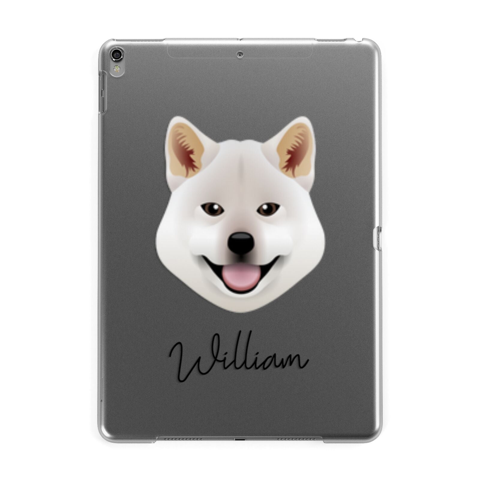 Japanese Shiba Personalised Apple iPad Grey Case