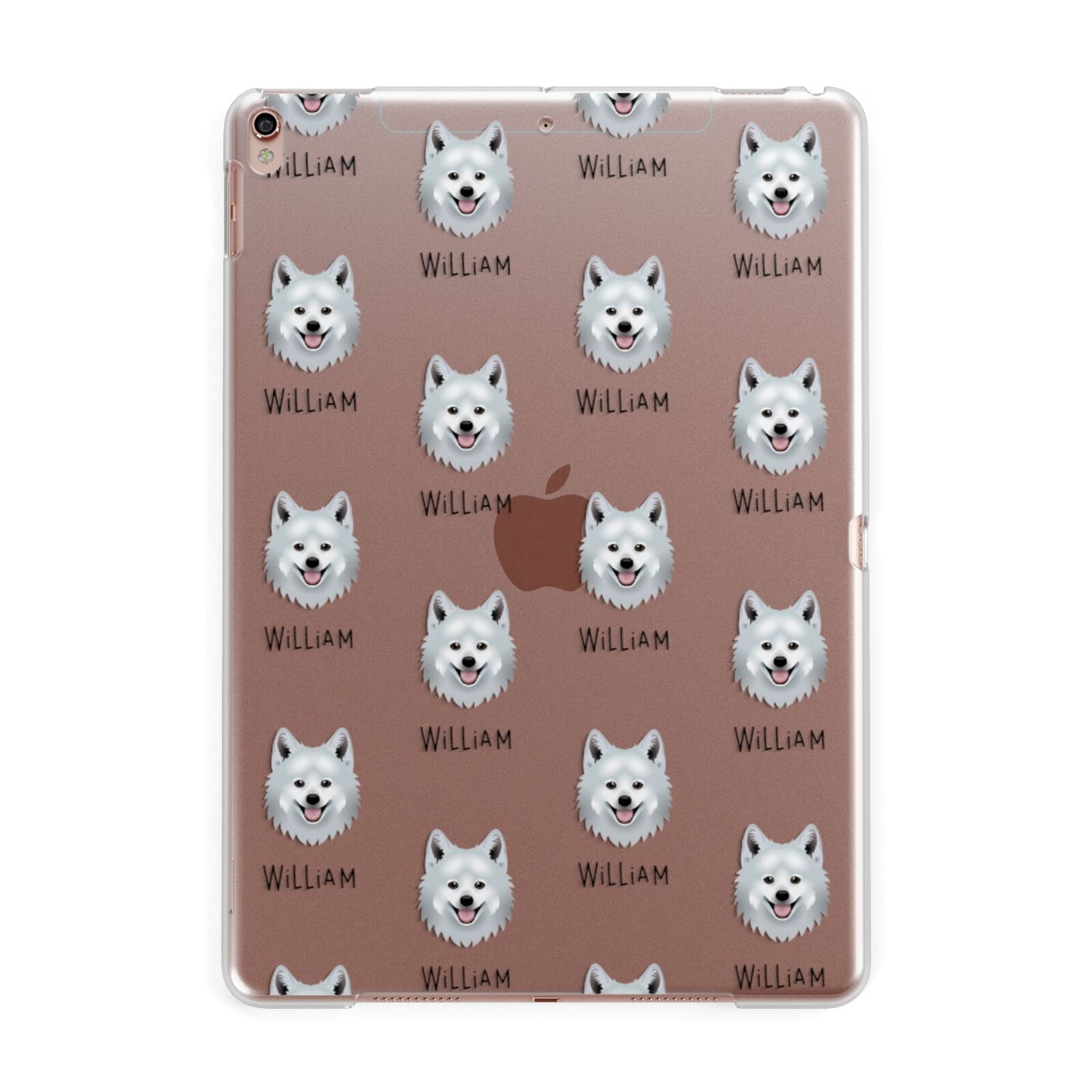 Japanese Spitz Icon with Name Apple iPad Rose Gold Case