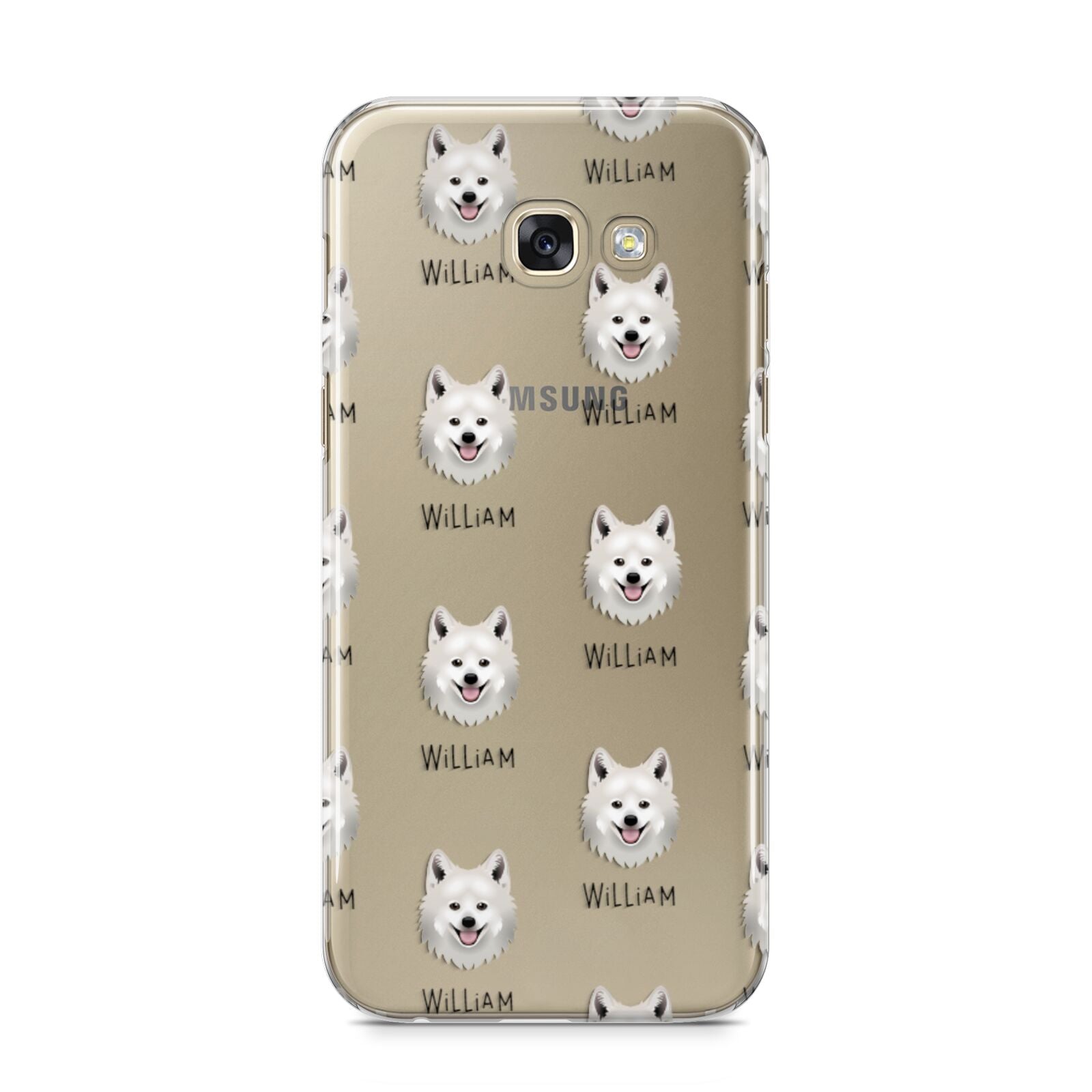 Japanese Spitz Icon with Name Samsung Galaxy A5 2017 Case on gold phone
