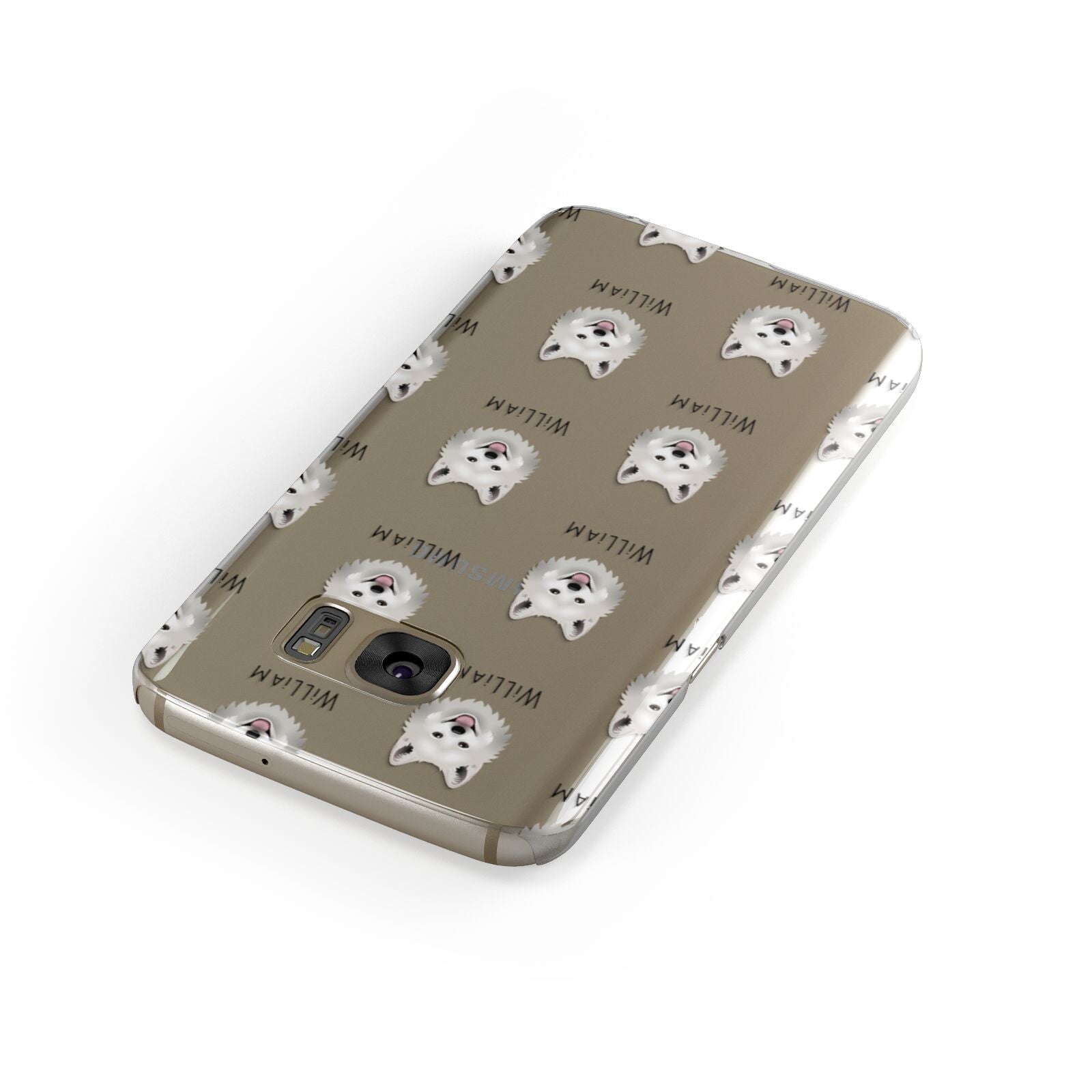 Japanese Spitz Icon with Name Samsung Galaxy Case Front Close Up