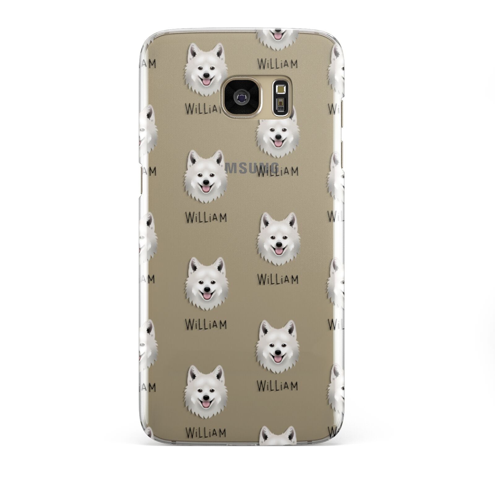 Japanese Spitz Icon with Name Samsung Galaxy S7 Edge Case