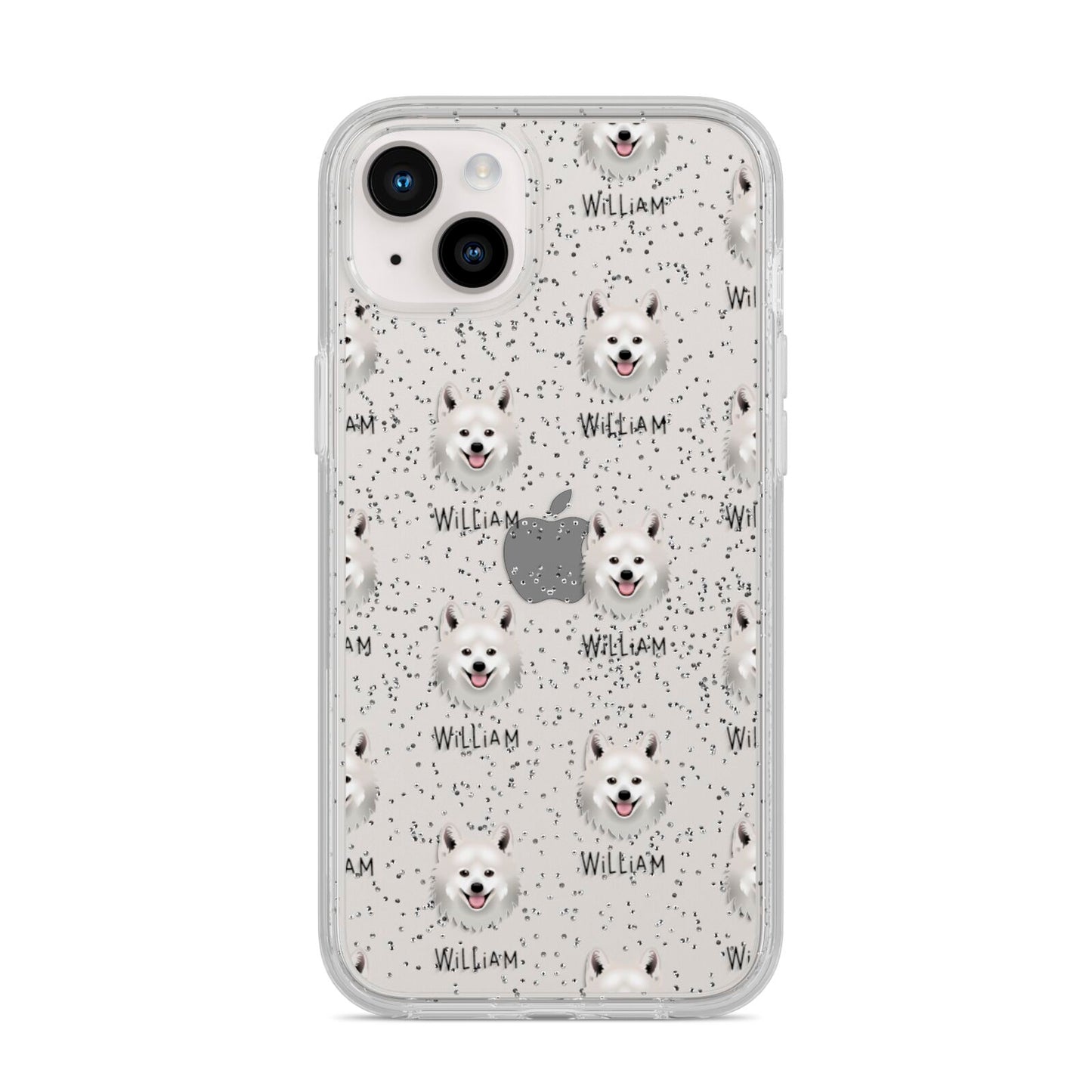 Japanese Spitz Icon with Name iPhone 14 Plus Glitter Tough Case Starlight