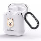 Japanese Spitz Personalised AirPods Clear Case Side Image