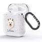Japanese Spitz Personalised AirPods Glitter Case Side Image