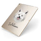 Japanese Spitz Personalised Apple iPad Case on Gold iPad Side View