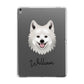 Japanese Spitz Personalised Apple iPad Grey Case