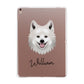 Japanese Spitz Personalised Apple iPad Rose Gold Case