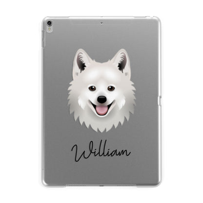 Japanese Spitz Personalised Apple iPad Silver Case
