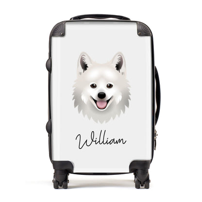 Japanese Spitz Personalised Suitcase