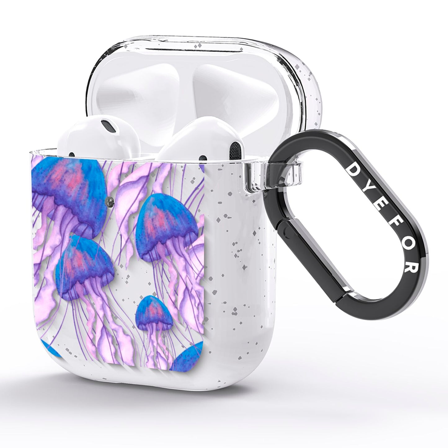 Jellyfish AirPods Glitter Case Side Image