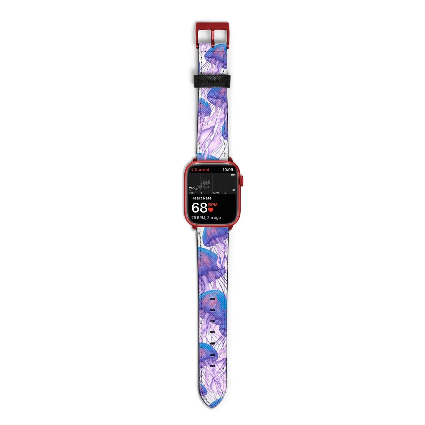 Jellyfish Apple Watch Strap Size 38mm with Red Hardware