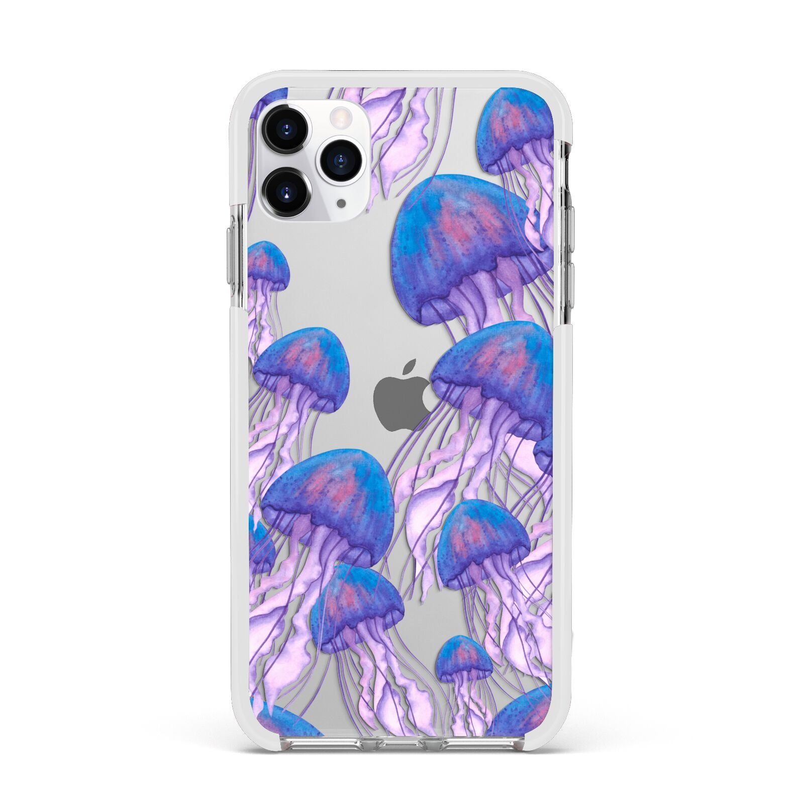 Jellyfish Apple iPhone 11 Pro Max in Silver with White Impact Case