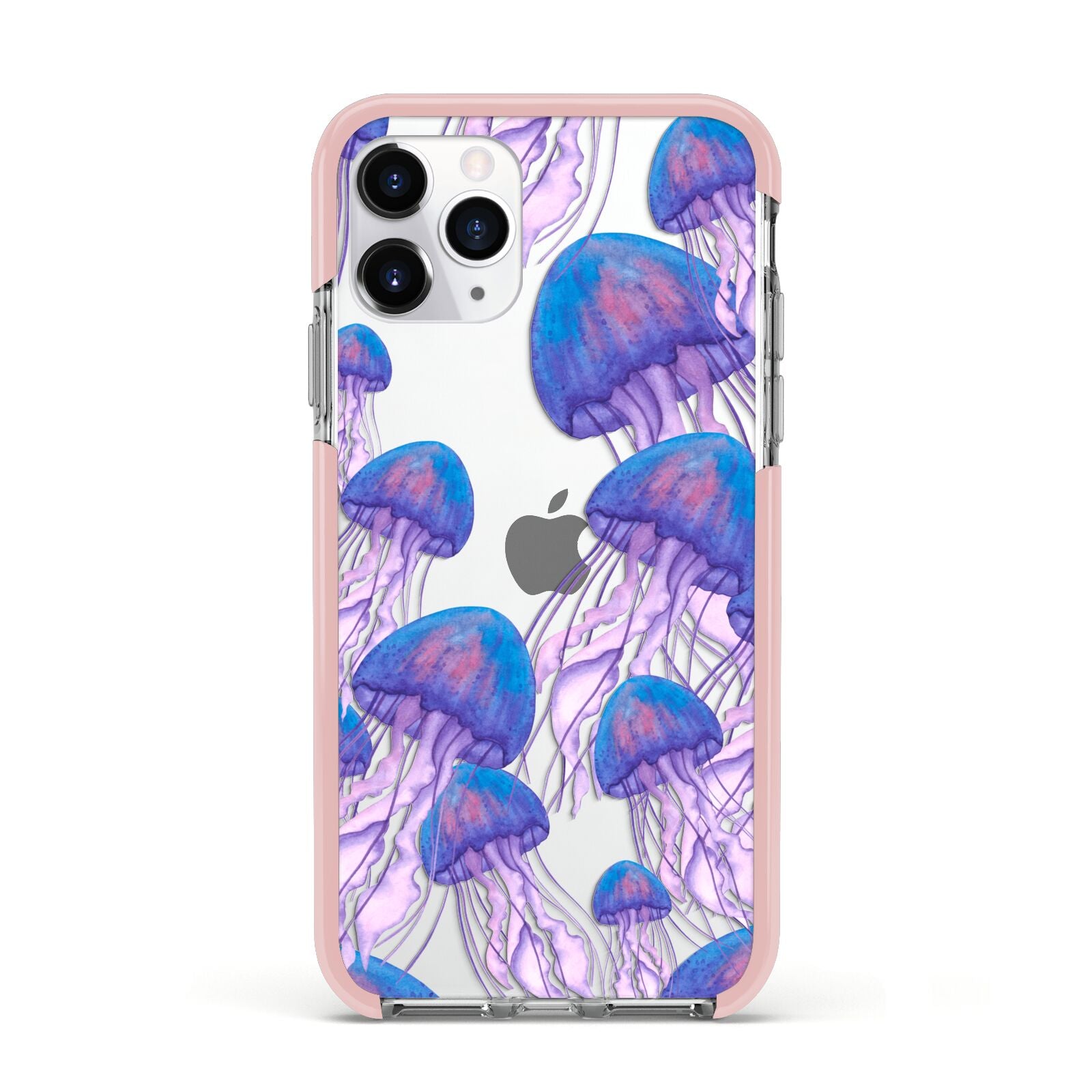 Jellyfish Apple iPhone 11 Pro in Silver with Pink Impact Case