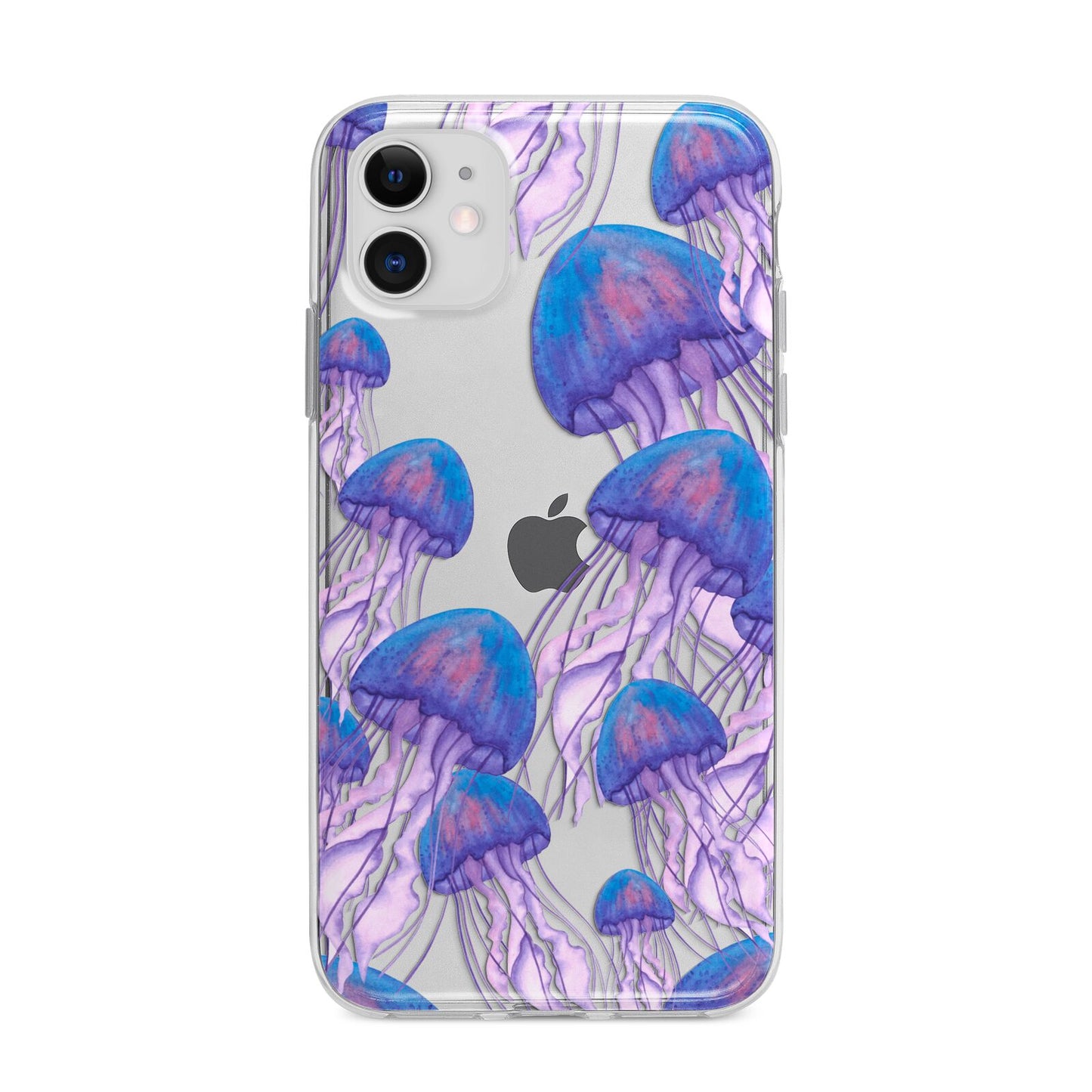 Jellyfish Apple iPhone 11 in White with Bumper Case