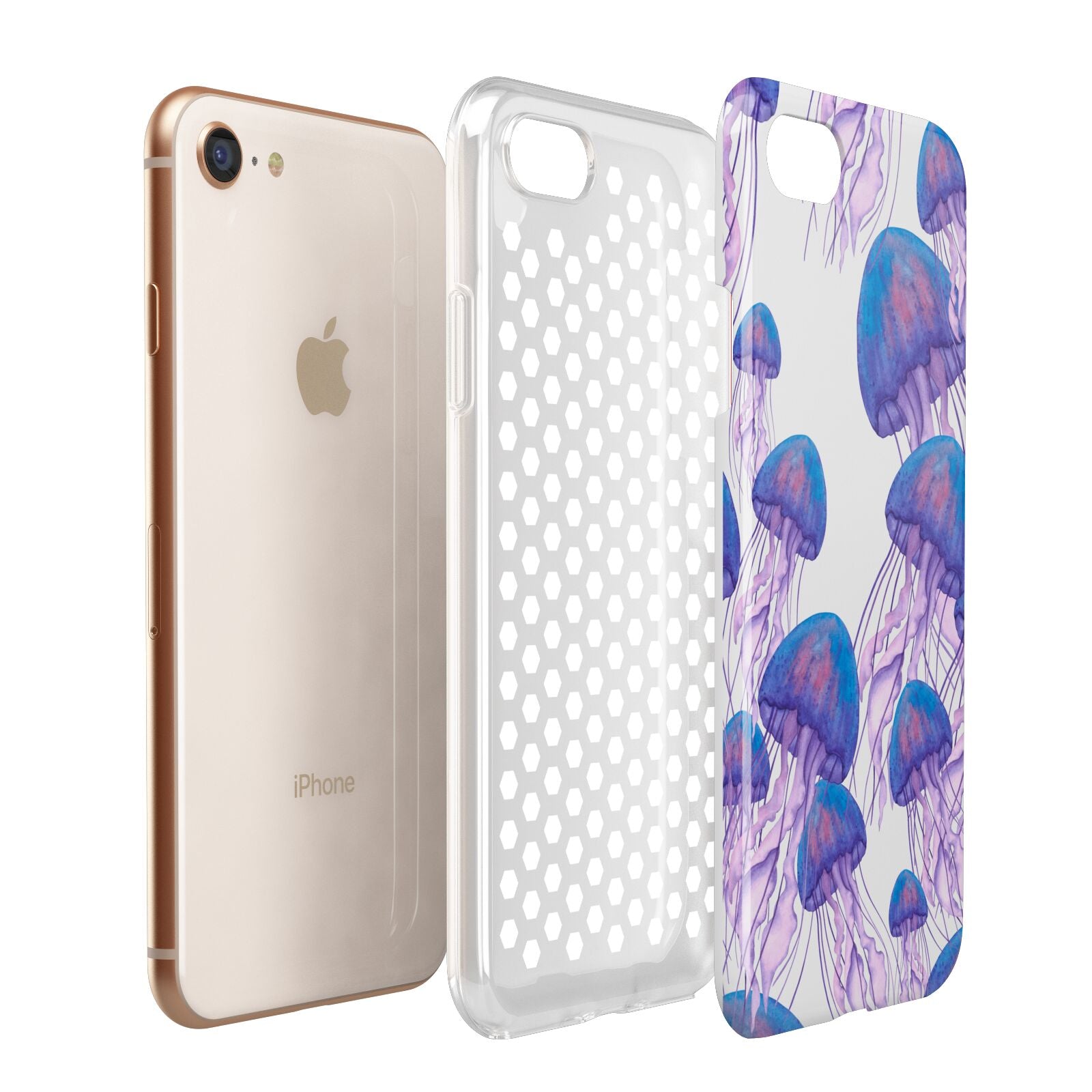 Jellyfish Apple iPhone 7 8 3D Tough Case Expanded View