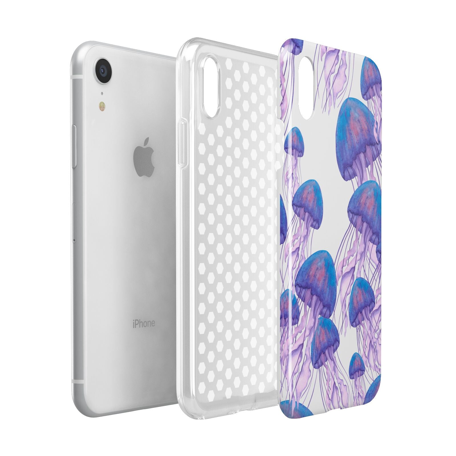 Jellyfish Apple iPhone XR White 3D Tough Case Expanded view