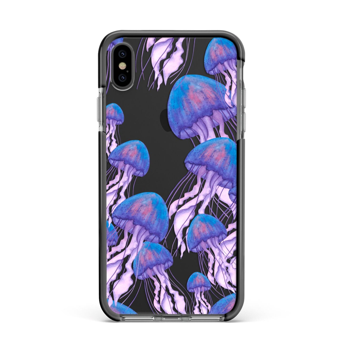 Jellyfish Apple iPhone Xs Max Impact Case Black Edge on Black Phone