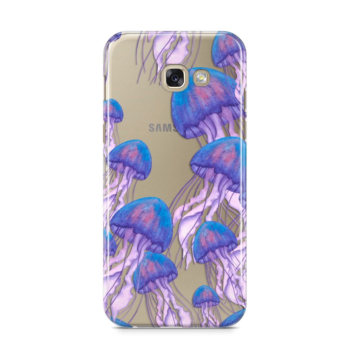 Jellyfish Samsung Galaxy A5 2017 Case on gold phone